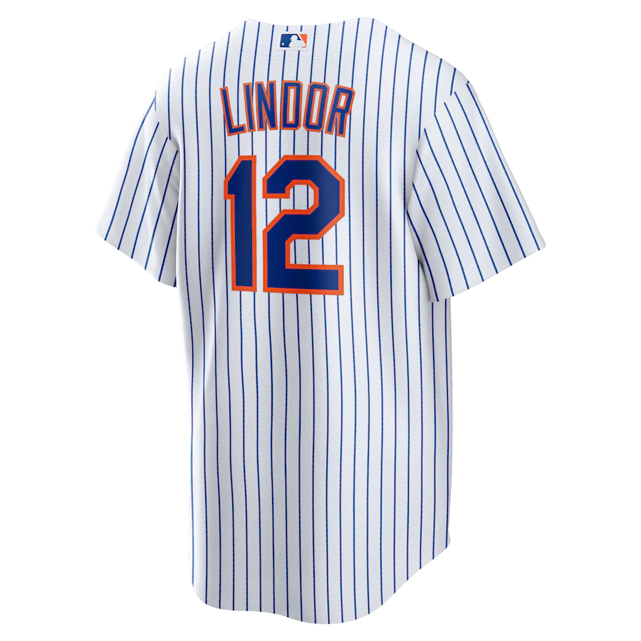 Men's New York Mets Francisco Lindor White Home Replica Player Jersey