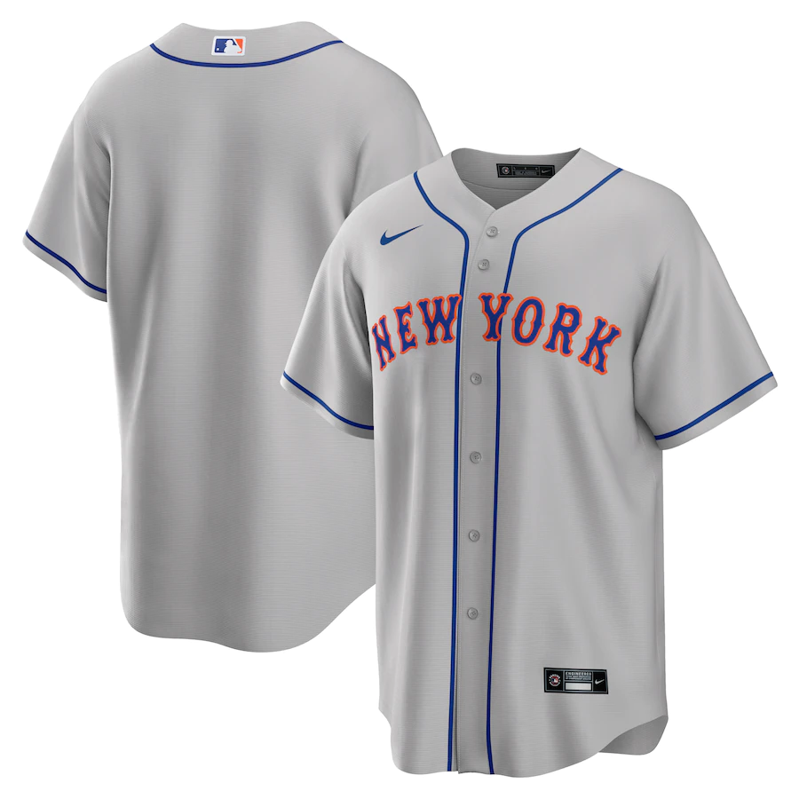 Men's New York Mets Gray Road Replica Team Jersey