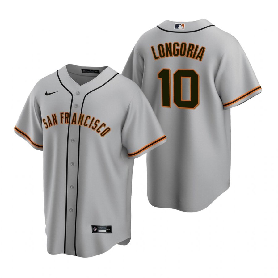Men's San Francisco Giants Evan Longoria Gray Cool Base Jersey