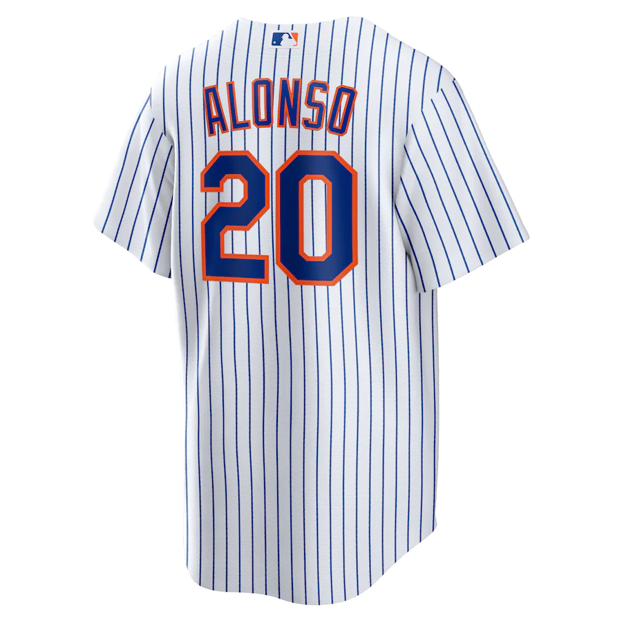 Men's New York Mets Pete Alonso White Home Replica Player Name Jersey