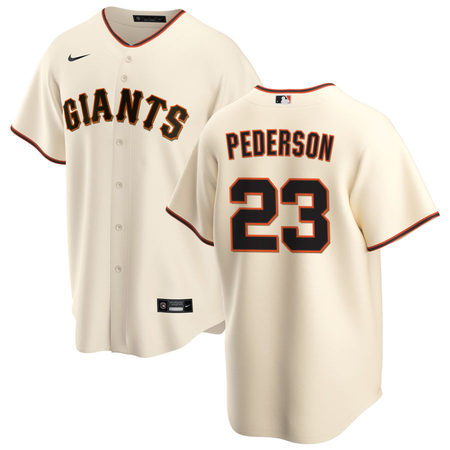 Men's San Francisco Giants Joc Pederson Cream Home Jersey