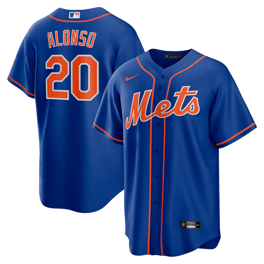 Men's New York Mets Pete Alonso Royal Alternate Replica Player Name Jersey