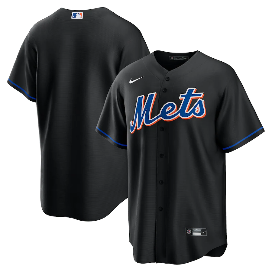 Men's New York Mets Black Alternate Replica Team Jersey