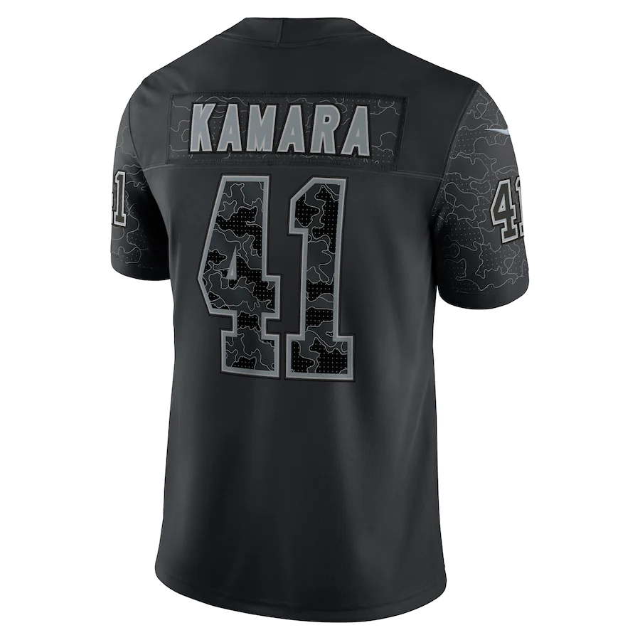 Men's New Orleans Saints Alvin Kamara Black RFLCTV Limited Jersey