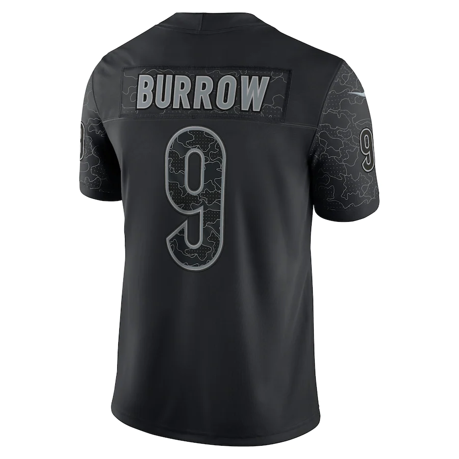 Men's Cincinnati Bengals Joe Burrow Black RFLCTV Limited Jersey