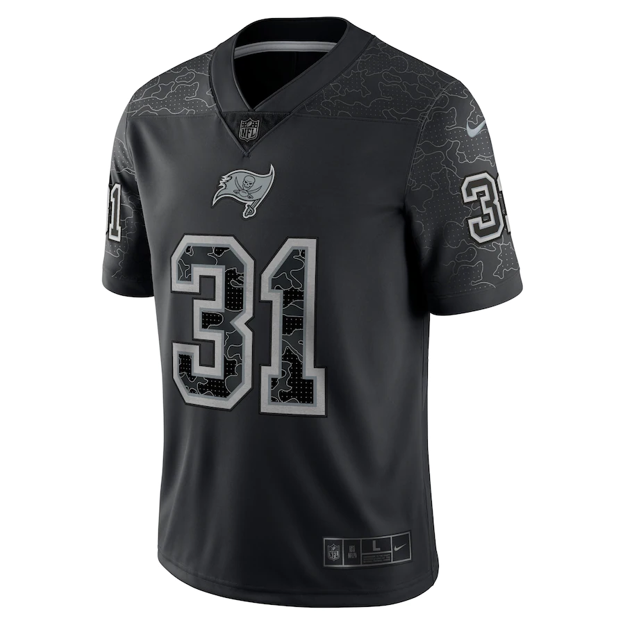 Men's Tampa Bay Buccaneers Antoine Winfield Jr. Black RFLCTV Limited Jersey