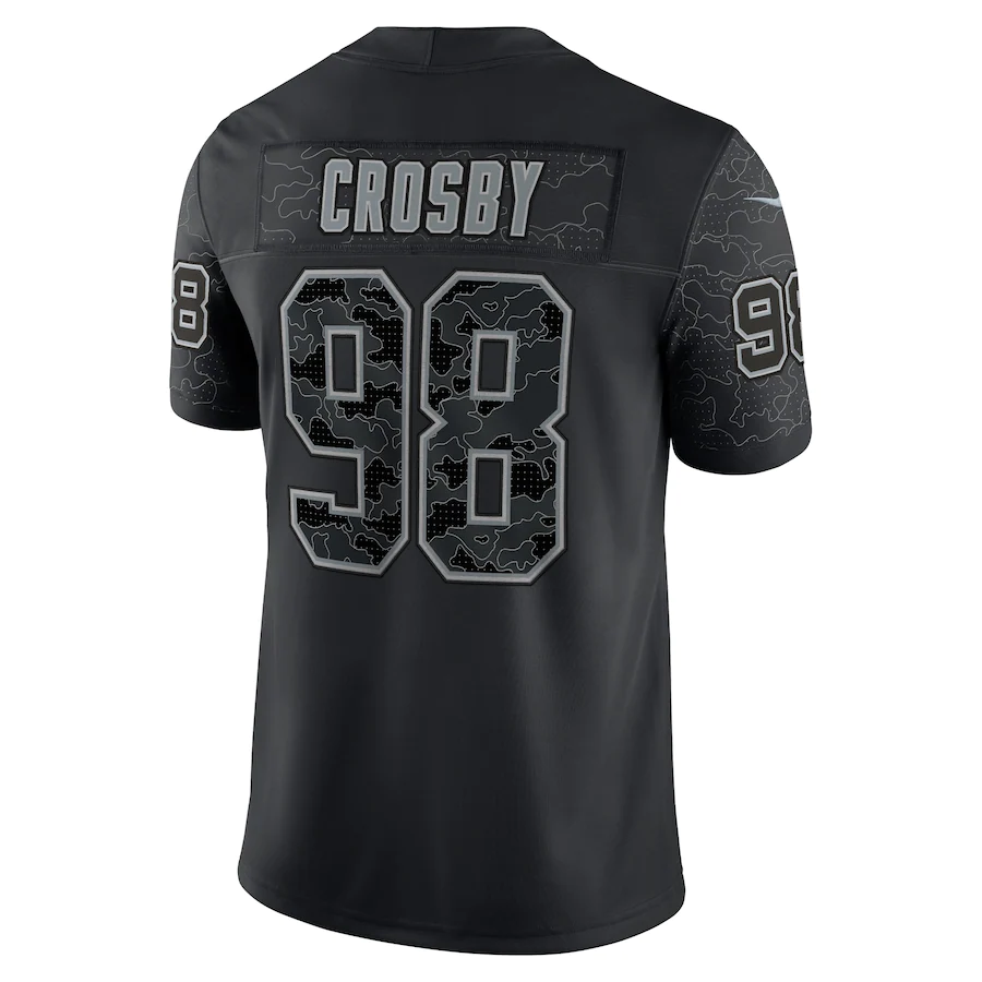 Men's Las Vegas Raiders Maxx Crosby Black RFLCTV Limited Jersey