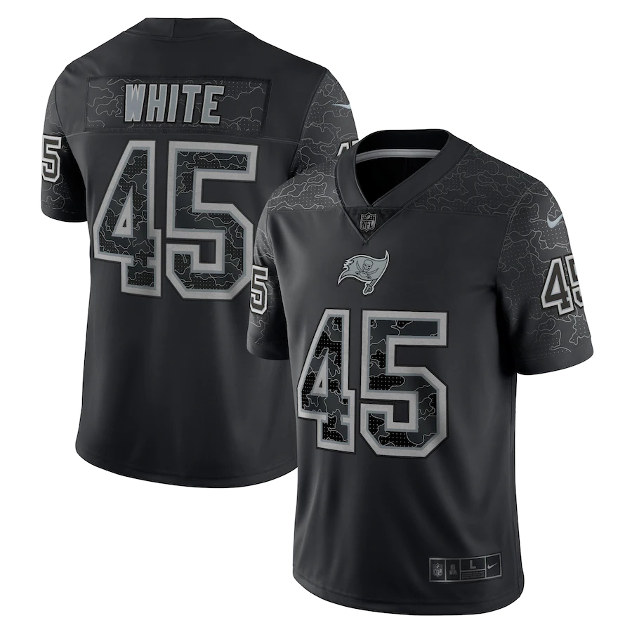 Men's Tampa Bay Buccaneers Devin White Black RFLCTV Limited Jersey