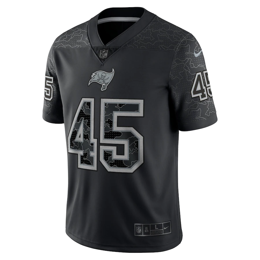Men's Tampa Bay Buccaneers Devin White Black RFLCTV Limited Jersey