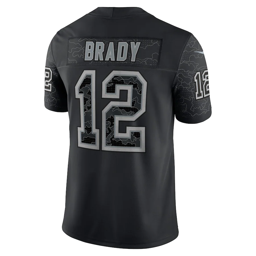 Men's Tampa Bay Buccaneers Tom Brady Black RFLCTV Limited Jersey