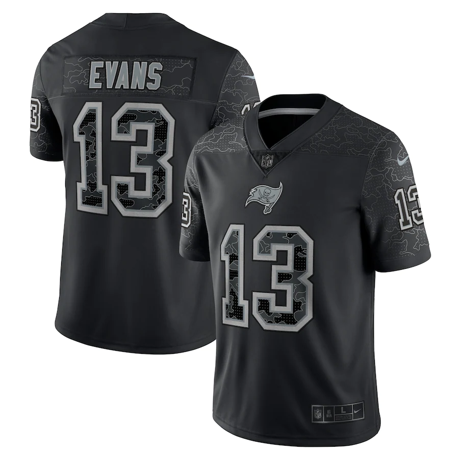 Men's Tampa Bay Buccaneers Mike Evans Black RFLCTV Limited Jersey