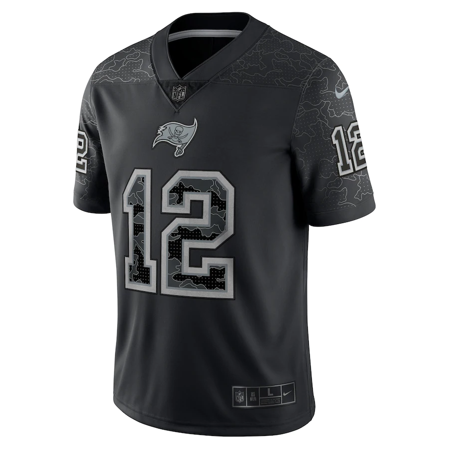 Men's Tampa Bay Buccaneers Tom Brady Black RFLCTV Limited Jersey