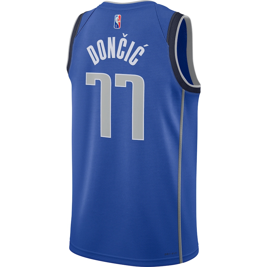 Men's Dallas Mavericks Luka Doncic Blue 2021-22 Diamond Swingman Jersey - Icon Edition