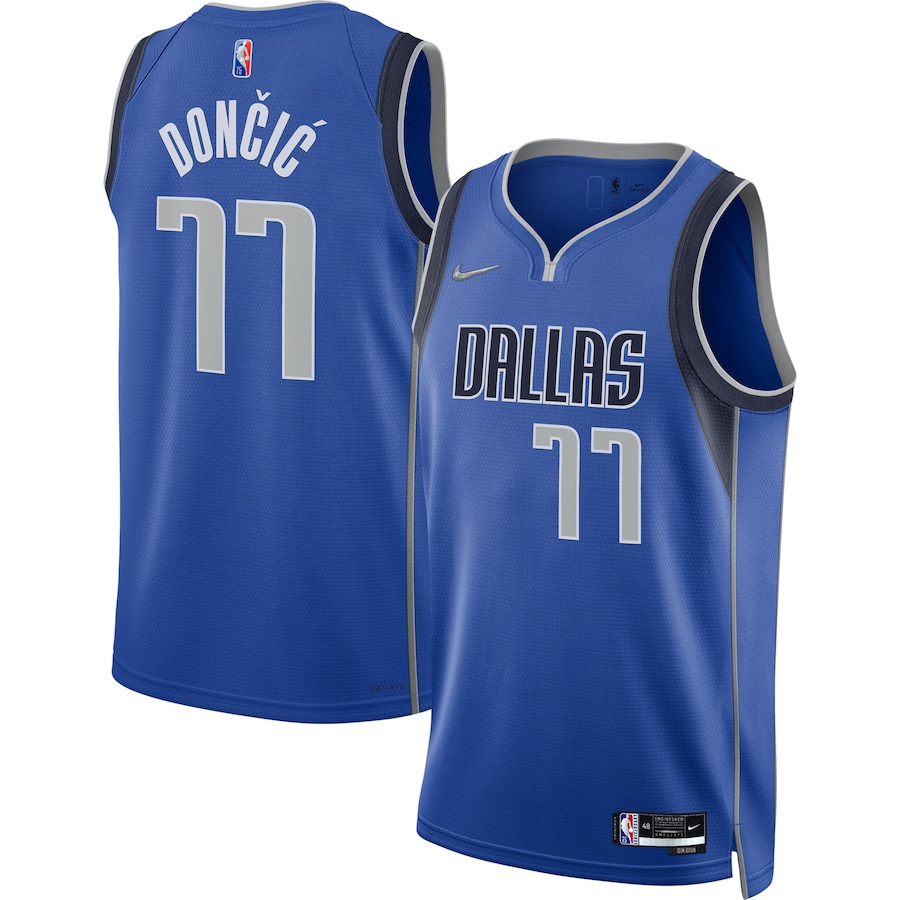 Men's Dallas Mavericks Luka Doncic Blue 2021-22 Diamond Swingman Jersey - Icon Edition