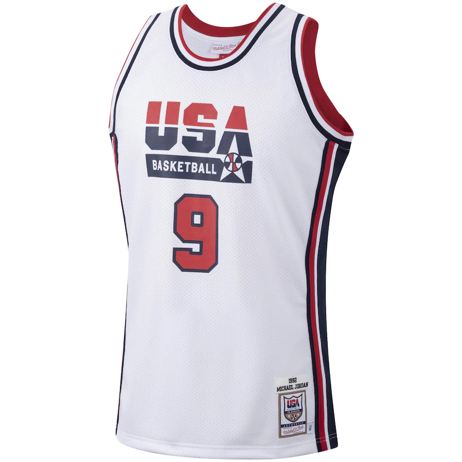 Men's USA Basketball Michael Jordan Mitchell & Ness White Authentic 1992 Jersey