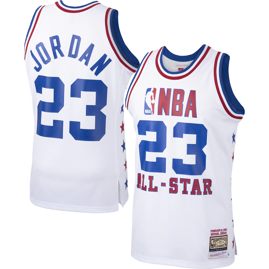 Men's Eastern Conference Michael Jordan Mitchell & Ness White 1985 NBA All-Star Game Authentic Jersey