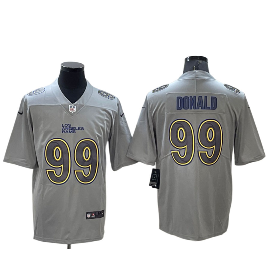 Men's Los Angeles Rams Aaron Donald Gray Atmosphere Fashion Limited Jersey