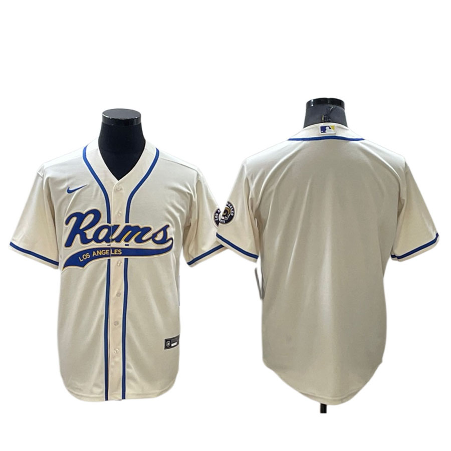 Men's Los Angeles Rams Bone Coolbase Baseball Jersey