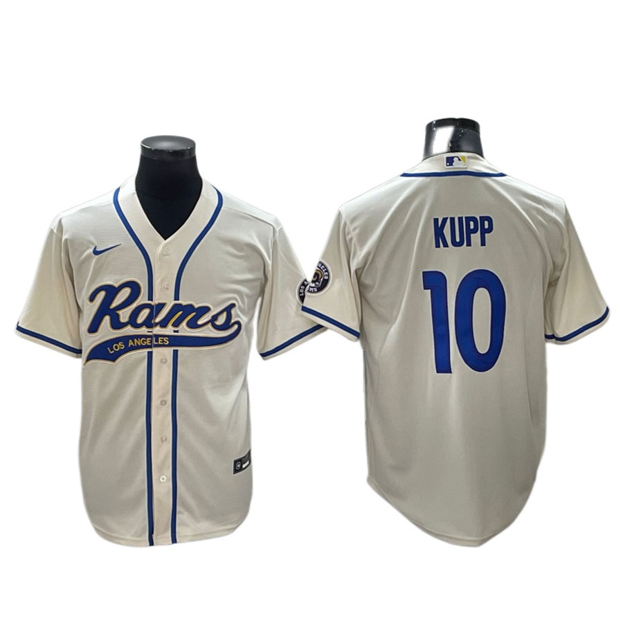 Men's Los Angeles Rams Cooper Kupp Bone Baseball Jersey