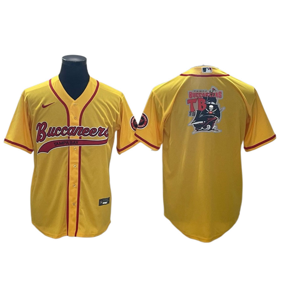 Men's Tampa Bay Buccaneers Golden Team Logo Baseball Jersey