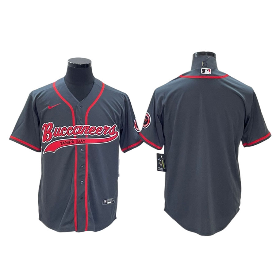 Men's Tampa Bay Buccaneers Pewter Baseball Jersey
