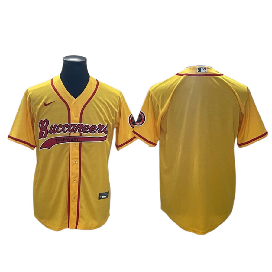 Men's Tampa Bay Buccaneers Yellow Baseball Jersey