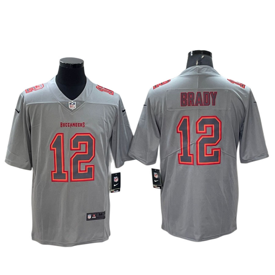 Men's Tampa Bay Buccaneers Tom Brady Gray Atmosphere Fashion Limited Jersey