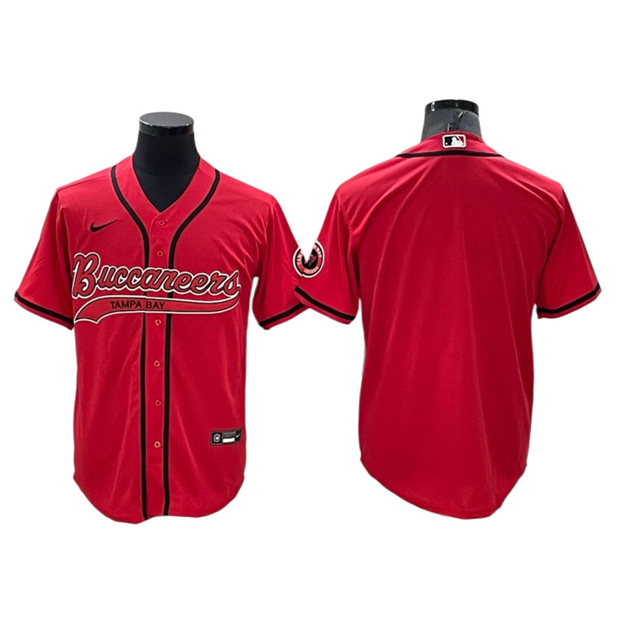 Men's Tampa Bay Buccaneers Red Coolbase Baseball Jersey