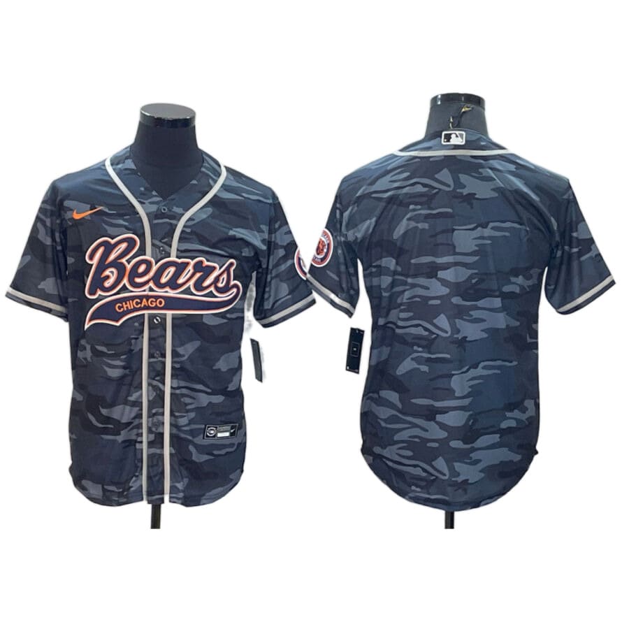 Men's Chicago Bears Camo Fashion Baseball Jersey