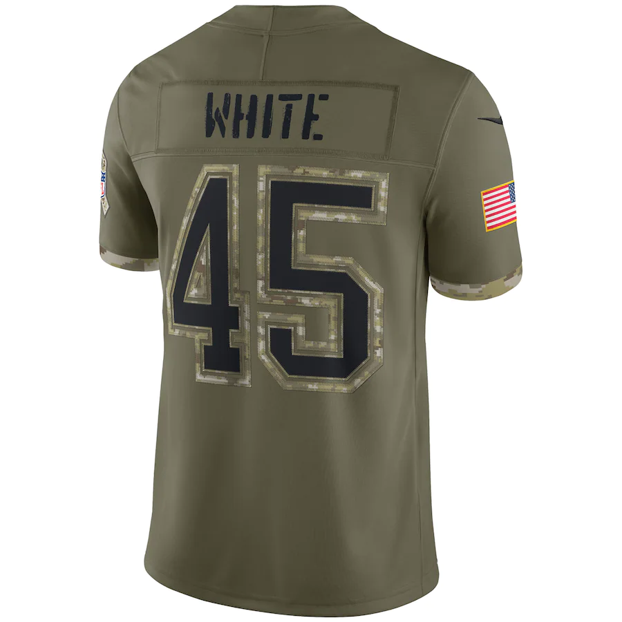 Men's Tampa Bay Buccaneers Devin White Olive 2022 Salute To Service Limited Jersey