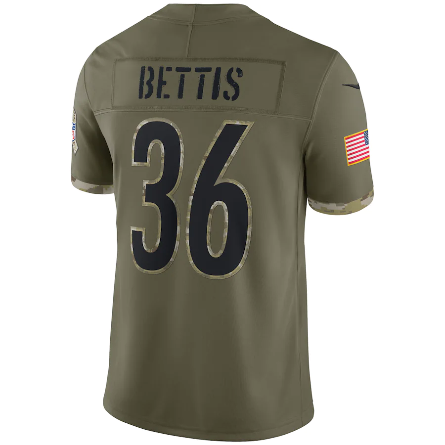 Men's Pittsburgh Steelers Jerome Bettis Olive 2022 Salute To Service Retired Player Limited Jersey