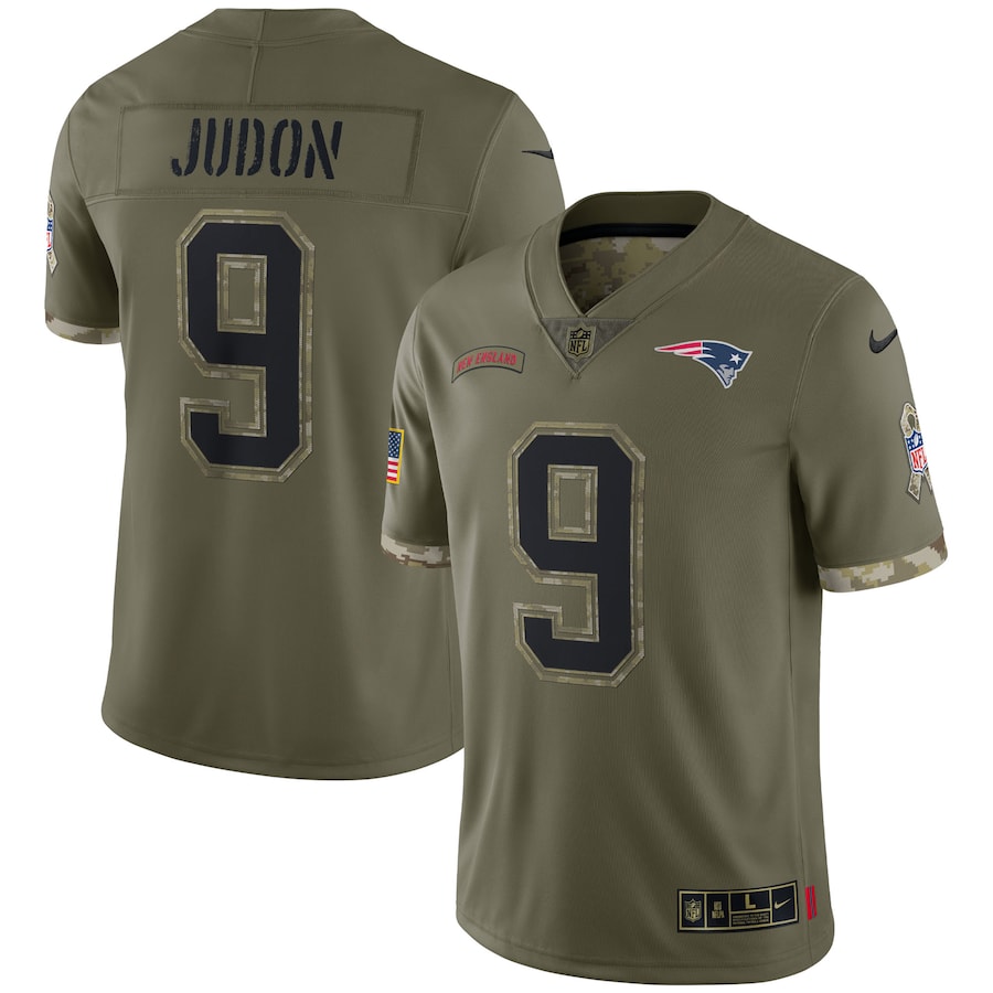 Men's New England Patriots Matthew Judon Olive 2022 Salute To Service Limited Jersey
