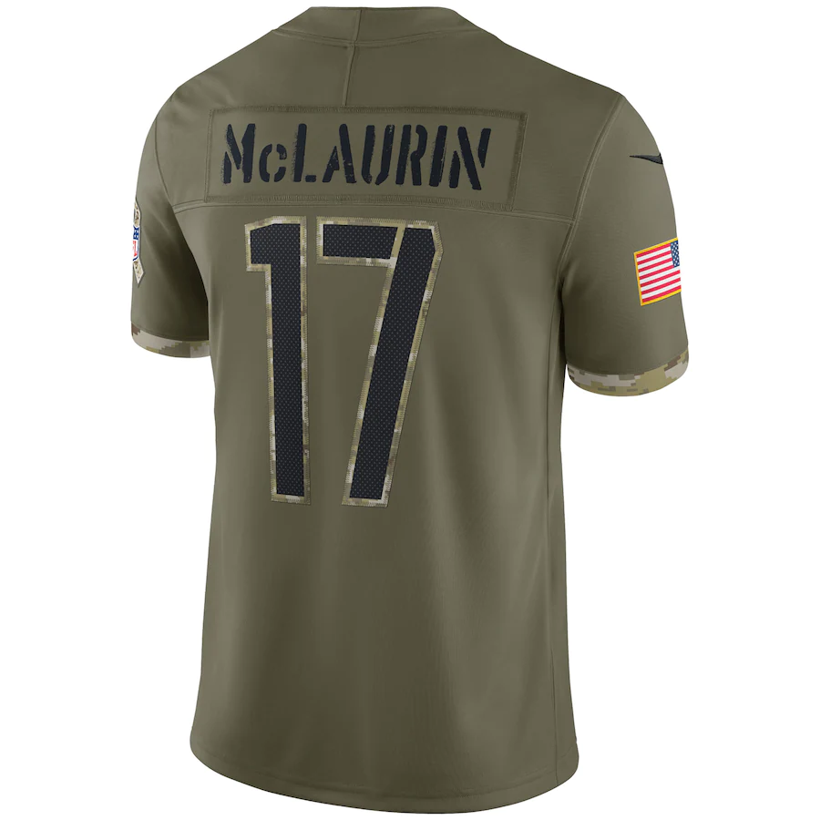 Men's Washington Commanders Terry McLaurin Olive 2022 Salute To Service Limited Jersey