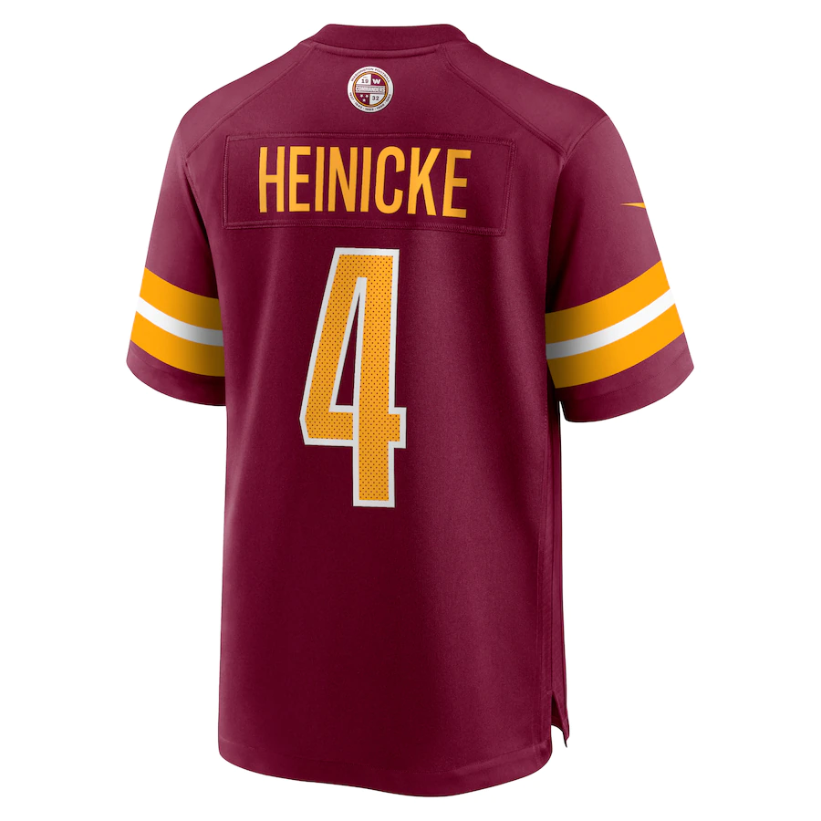Men's Washington Commanders Taylor Heinicke Burgundy Game Jersey