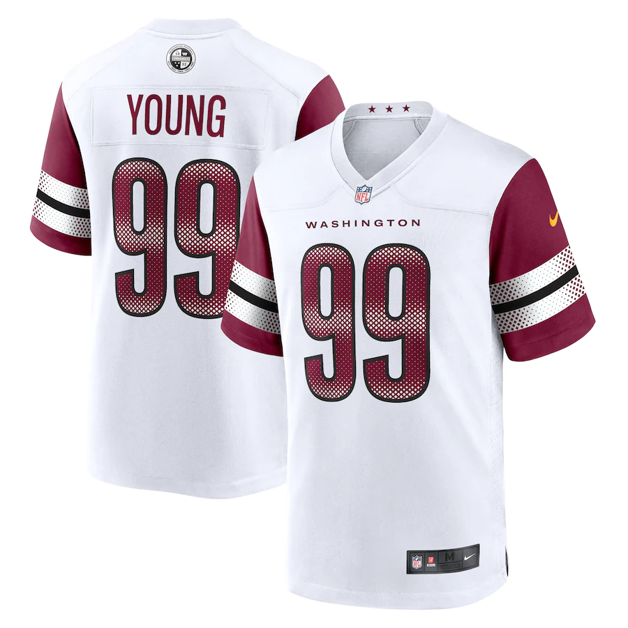 Men's Washington Commanders Chase Young White Game Jersey