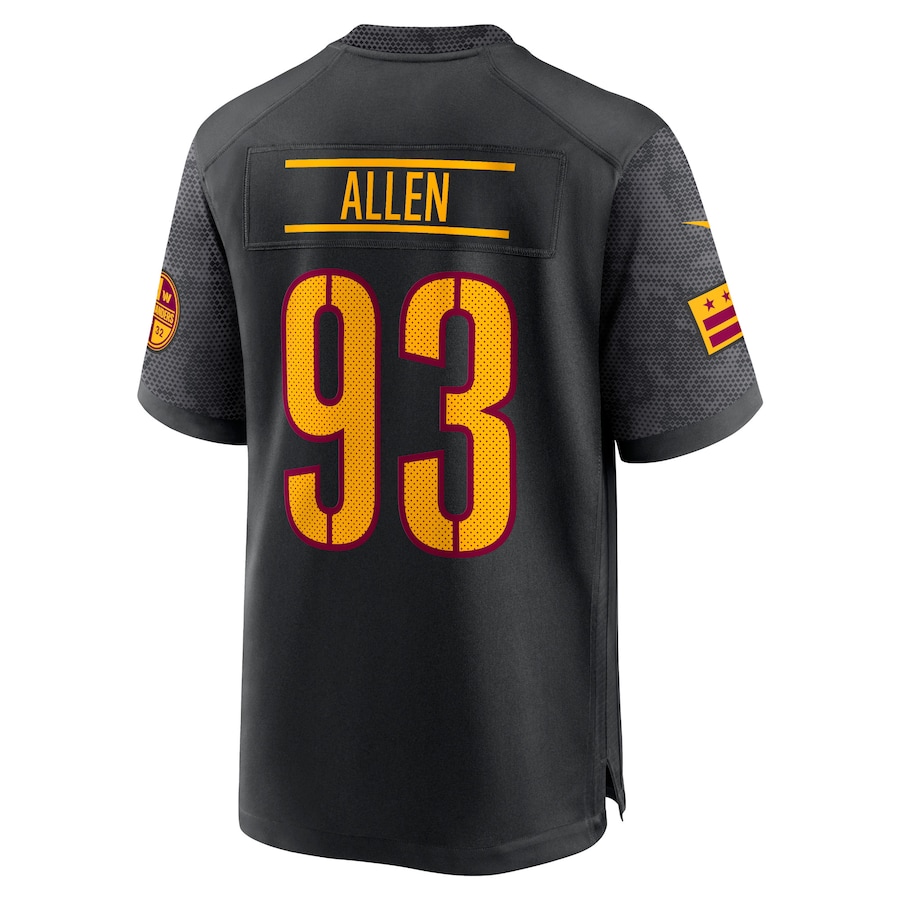Men's Washington Commanders Jonathan Allen Black Alternate Game Player Jersey