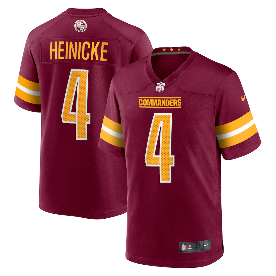 Men's Washington Commanders Taylor Heinicke Burgundy Game Jersey