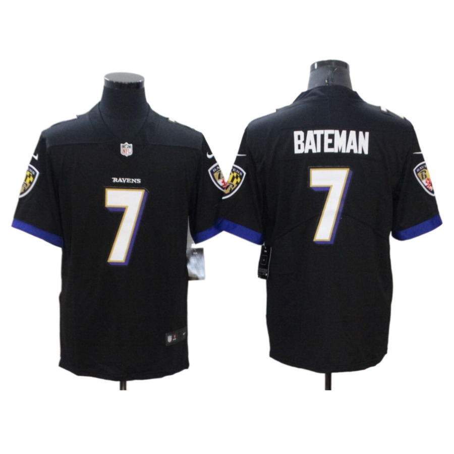 Men's Baltimore Ravens Rashod Bateman Black Vapor Limited Jersey