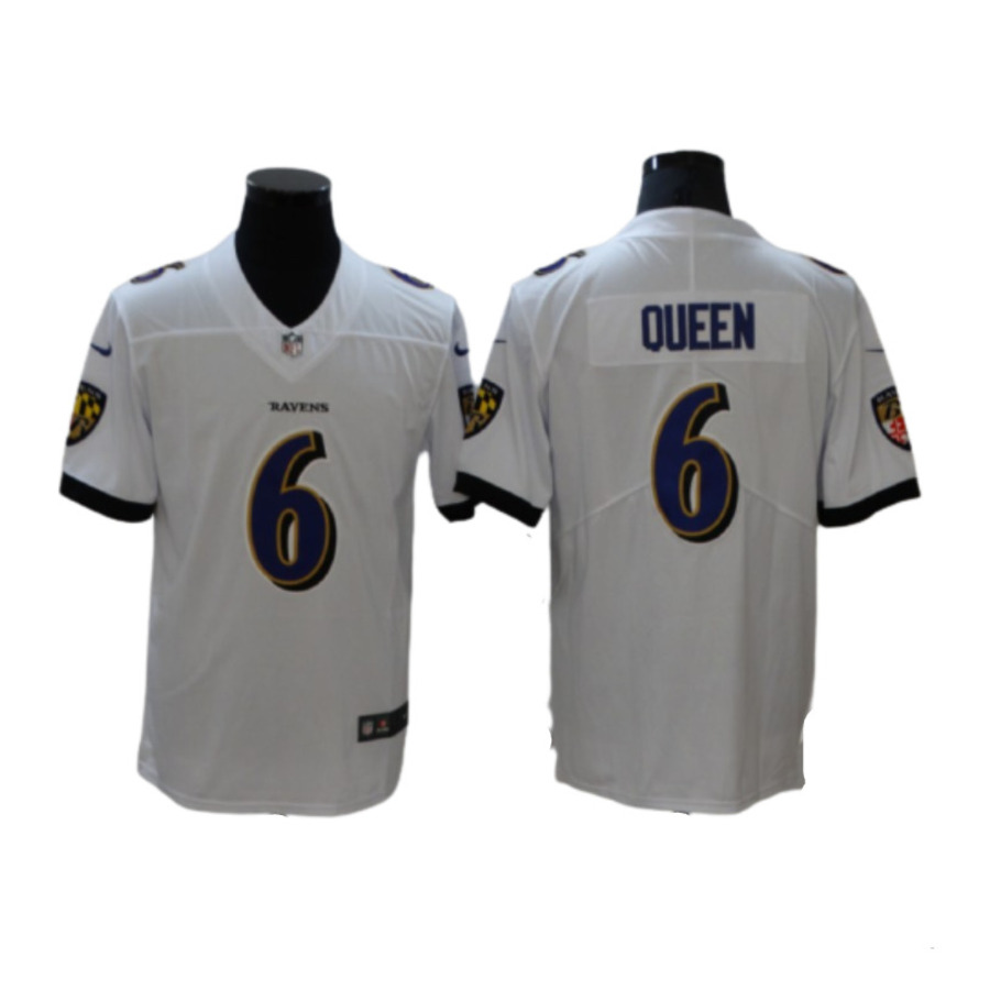 Men's Baltimore Ravens Patrick Queen White Vapor Limited Jersey