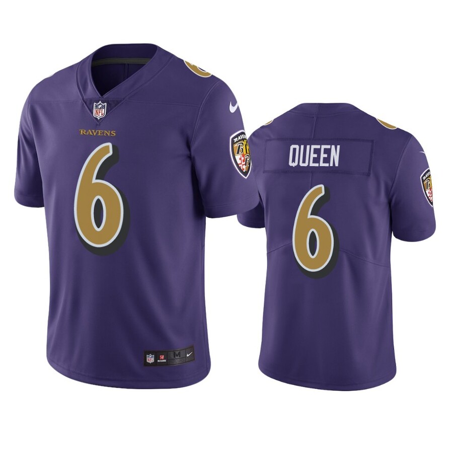 Men's Baltimore Ravens Patrick Queen Purple Color Rush Vapor Limited Jersey