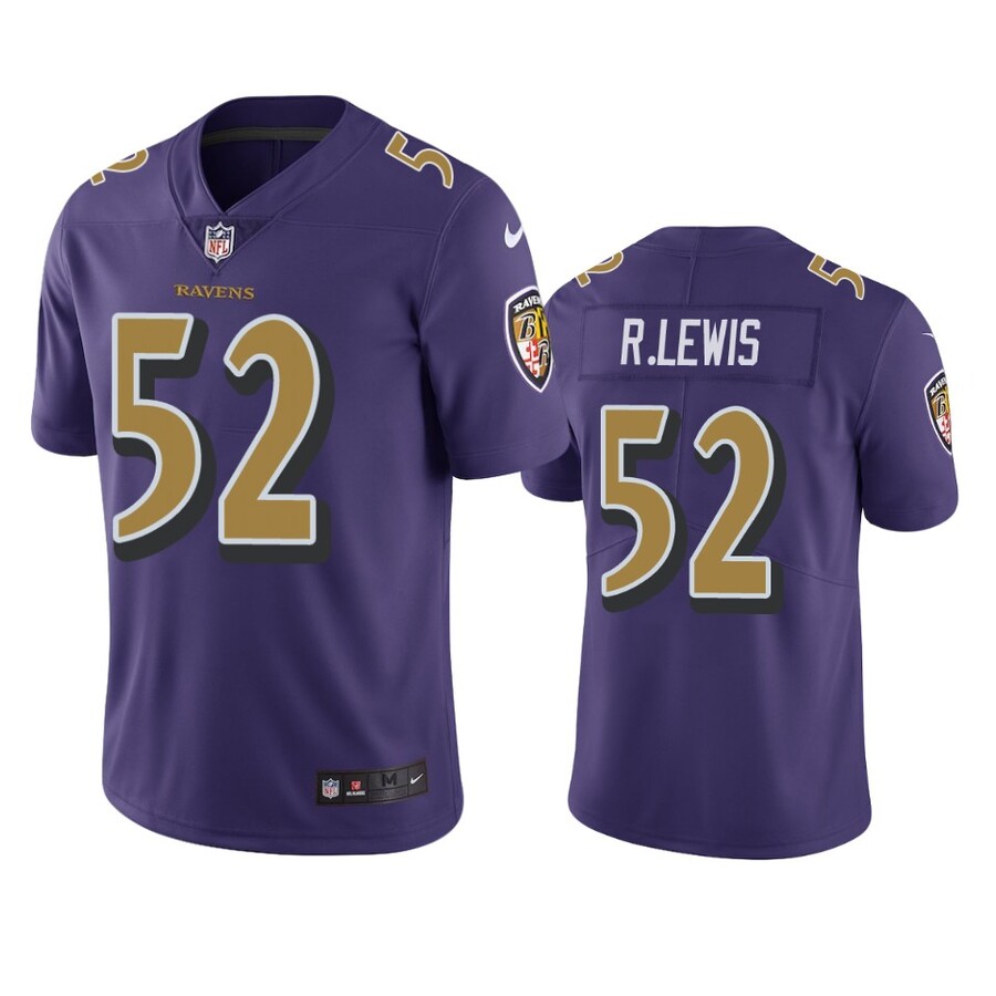 Men's Baltimore Ravens Ray Lewis Purple Color Rush Vapor Limited Jersey