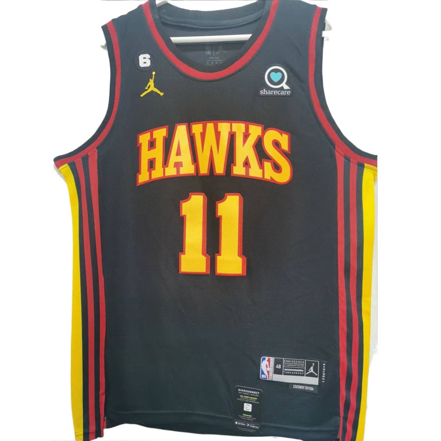 Men's Atlanta Hawks Trae Young Black 2022-2023 Black Swingman Jersey