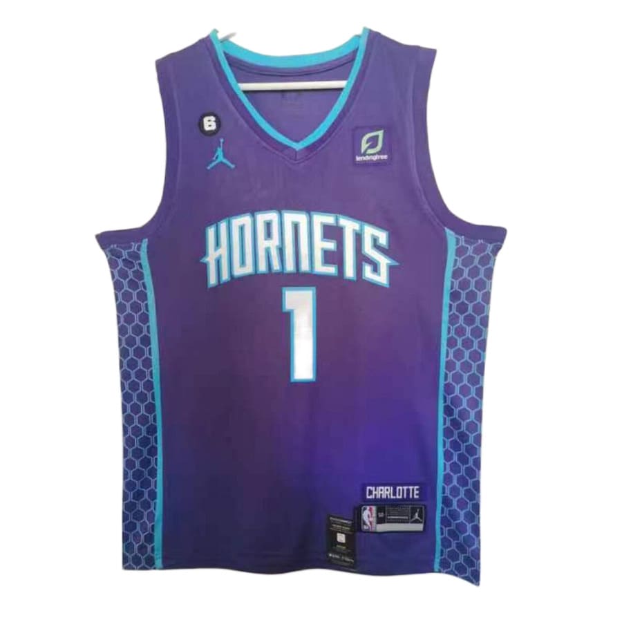 Men's Charlotte Hornets LaMelo Ball Jordan Brand Purple 2022-23 Statement Edition Swingman Jersey