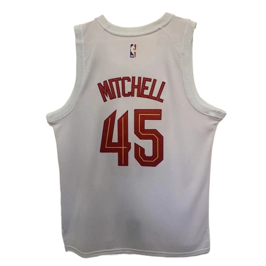 Men's Cleveland Cavaliers Donovan Mitchell 2022-2023 White Swingman Jersey