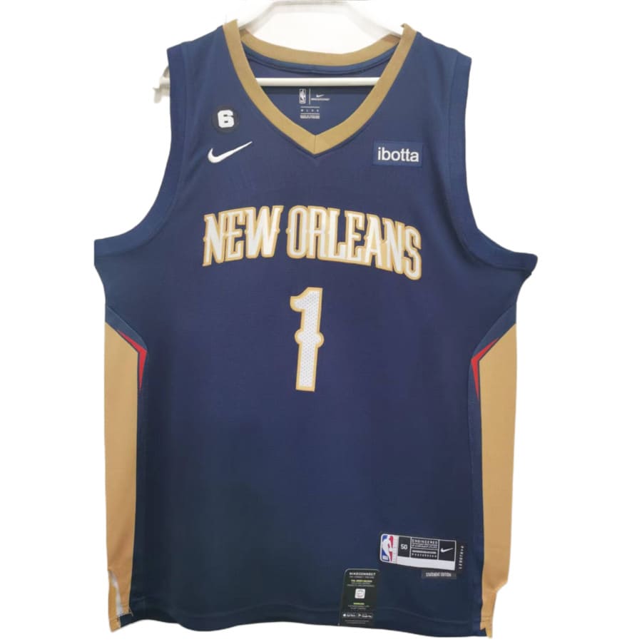 Men's New Orleans Pelicans Zion Williamson Navy 2022-2023 Swingman Jersey