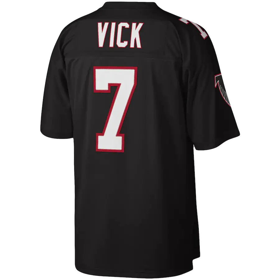 Men's Atlanta Falcons Michael Vick Mitchell & Ness Black Throwback Retired Player Jersey