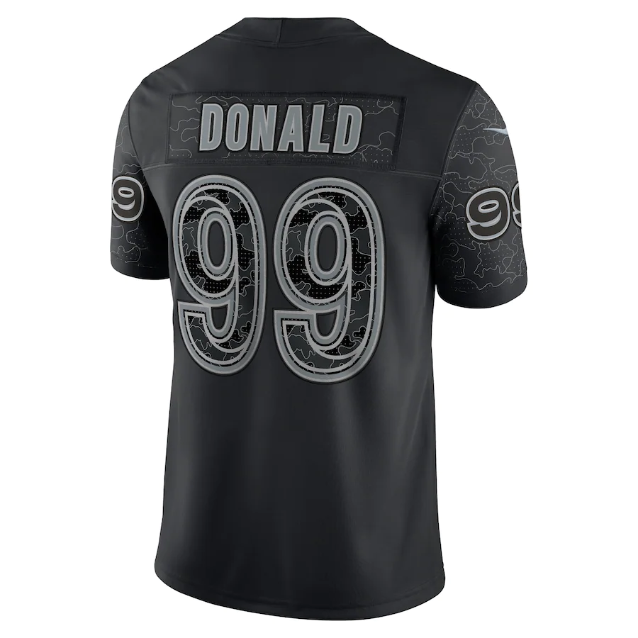 Men's Los Angeles Rams Aaron Donald Black RFLCTV Limited Jersey
