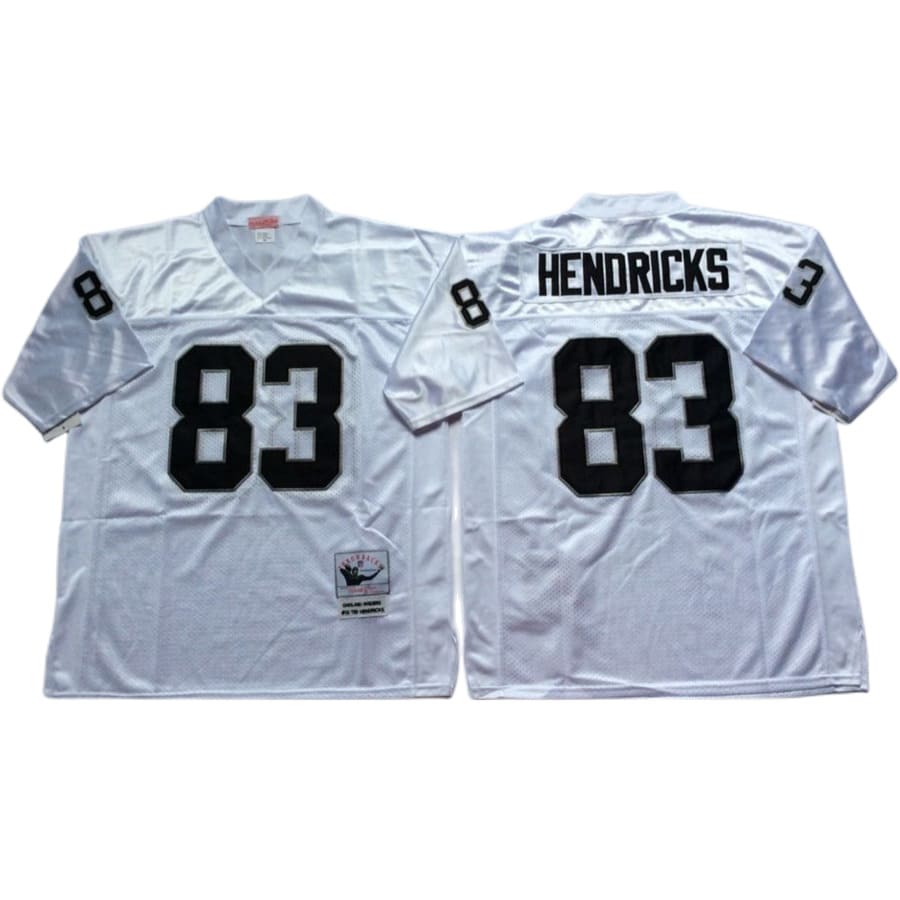 Men's Las Vegas Raiders Ted Hendericks Mitchell & Ness White Throwback Jersey