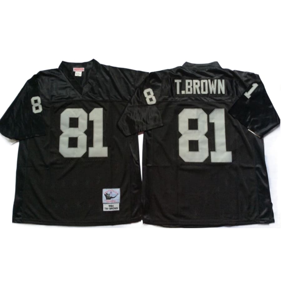 Men's Las Vegas Raiders Tim Brown Mitchell & Ness Black 1994 Throwback Jersey