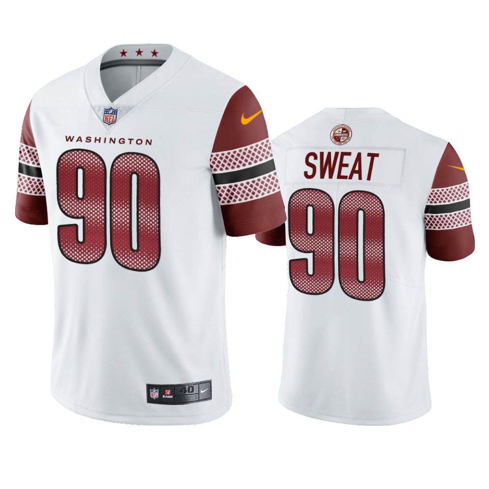 Men's Washington Commanders Montez Sweat White Vapor Limited Jersey